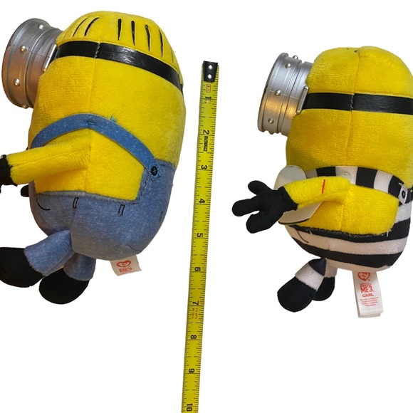 TY MINION 2017 DESPICABLE ME 3 Plush 7" MEL & CARL Stuffed Plush Hard Eyewear - Picture 5 of 5